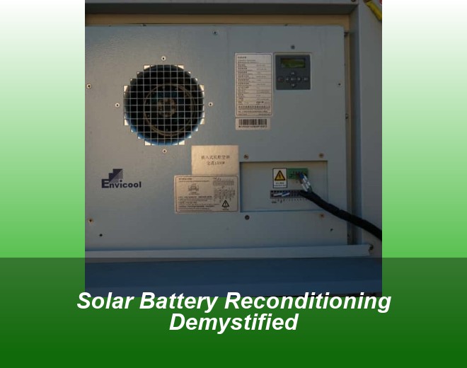 Solar Battery Reconditioning Demystified